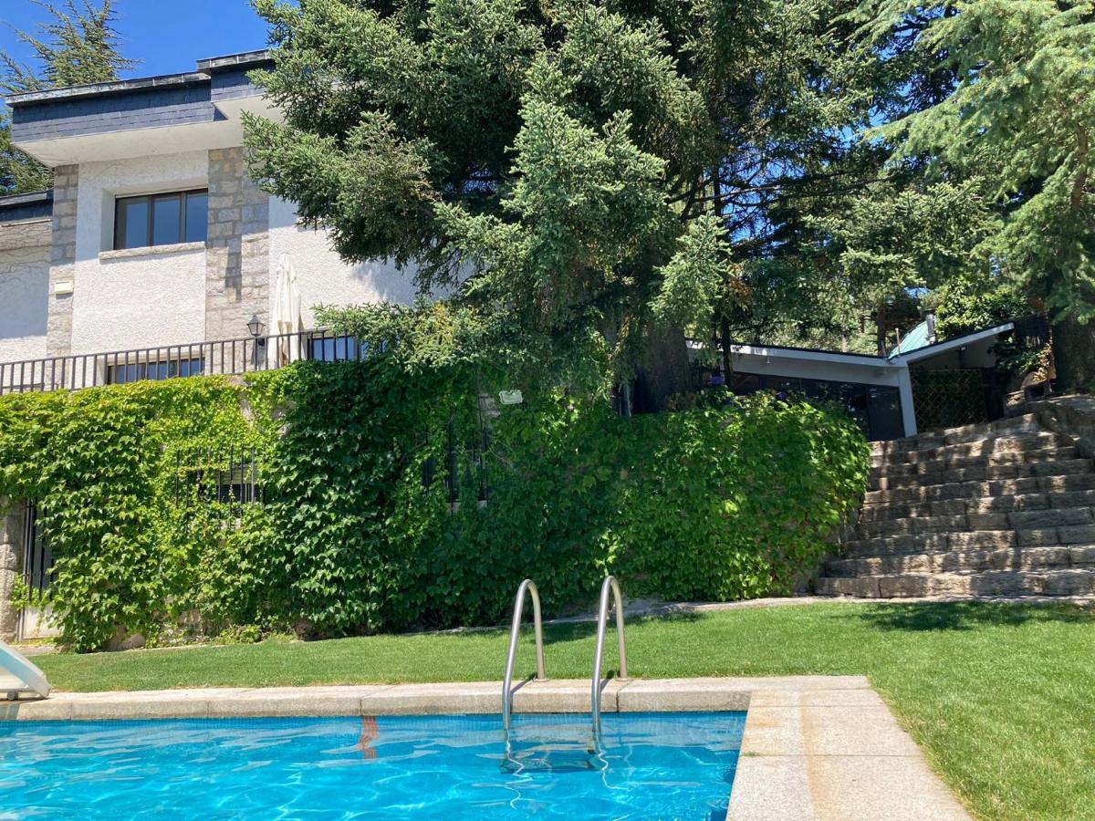 Los Cedros, Gran Chalet Con Piscina Y Apartamento En Navacerrada Villa Eksteriør billede